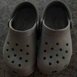 Crocs for toddler, gray in color size 10c- hardly worn